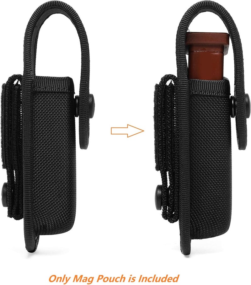 TACNEX Single/Double Magazine Pouch Duty Belt Nylon Mag Holder Pistol Mag MOLLE Holster Carry Case Compatible w/Double & Single Stack Magazines .380, 9mm & 40 Cal for Glock H&K Ruger S&W M&P Walther - Image 4